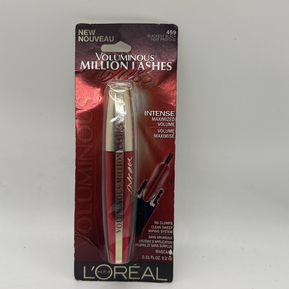 L'Oreal Paris Voluminous Million Lashes Excess 459 Blackest Black Mascara RARE